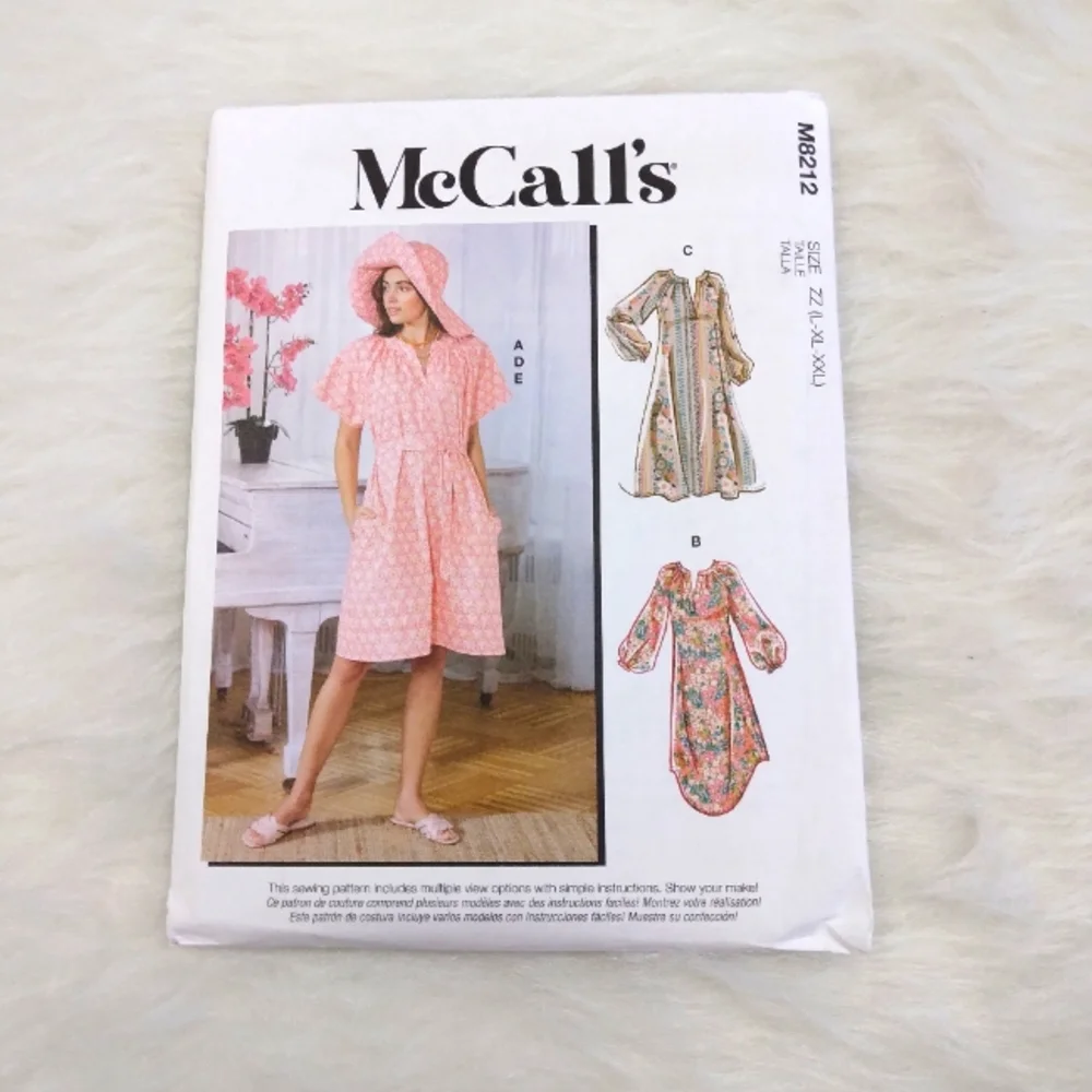 McCall's M8212 Misses' dresses, belt, hat & mask